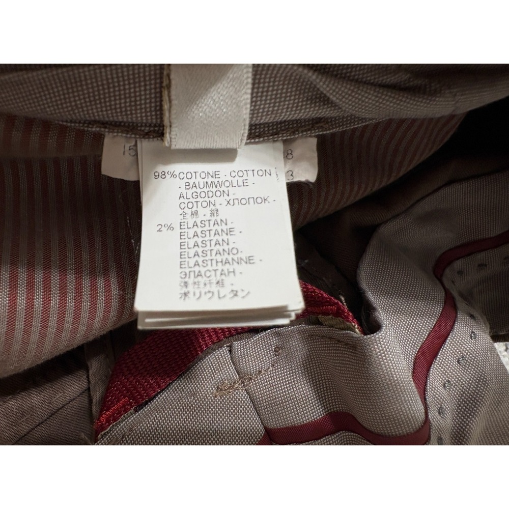 Brunello Cucinelli Chino Pants Trousers Stretch Brown Italy Mens Sz 50 (~33x30) - Picture 11 of 16